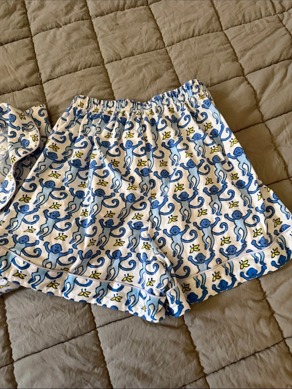 Roller Rabbit kids Blue Monkey Print Pajama Set - smoke/pet free home